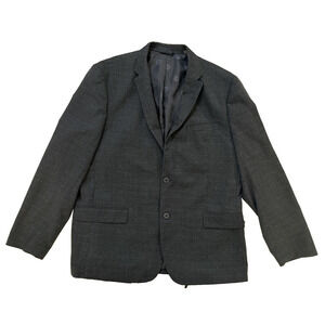 Vince Camuto Blazer Mens 46R Gray Slim Fit Two Button Sport Coat Jacket Modern